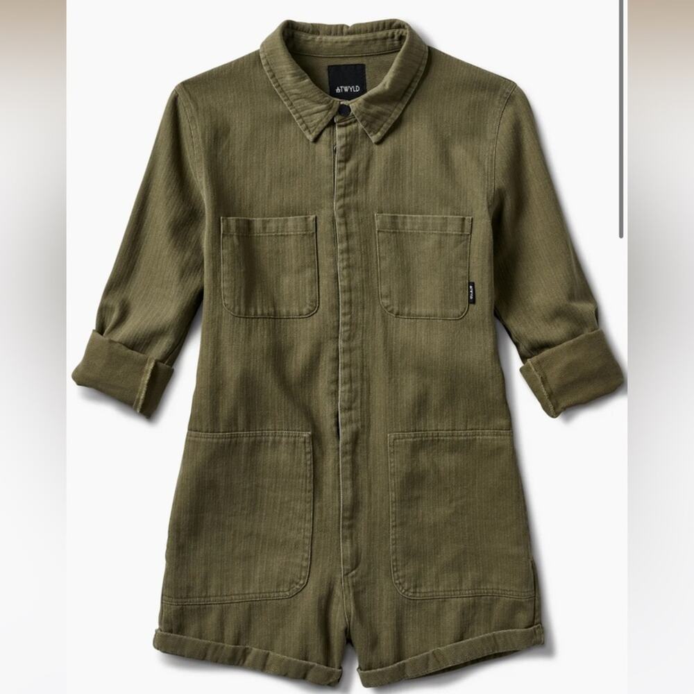 ATWYLD No Service Olive Green Utility Jumper Coveralls - Picture 2 of 6